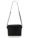 Jil Sander Black Leather Lid Bag With Adjustable Strap In Black