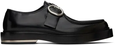 JIL SANDER BLACK LEATHER LOAFERS
