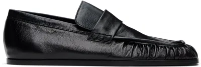 Jil Sander Black Leather Loafers In 001 Black