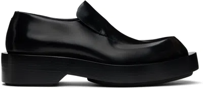 Jil Sander Black Leather Loafers In 001 Black