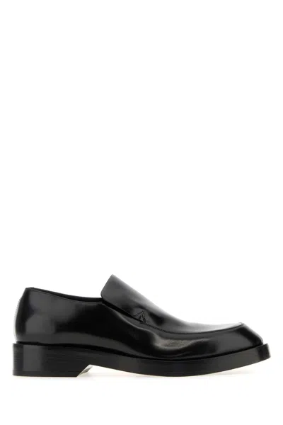 Jil Sander Leather Loafers With Round Toe And Low Block Heel In Multi