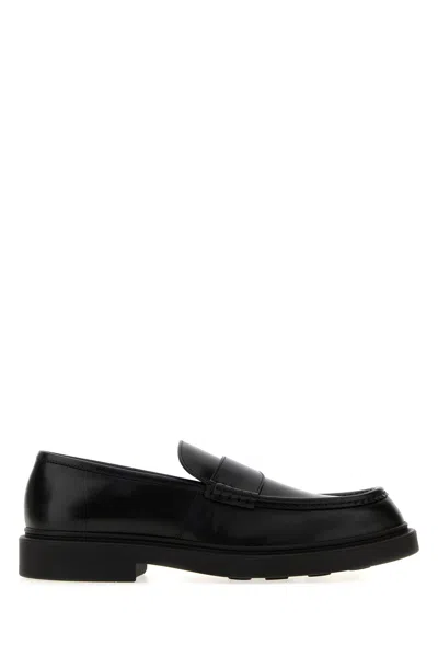 Jil Sander Black Leather Loafers