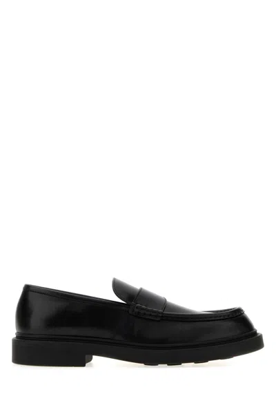 Jil Sander Black Leather Loafers