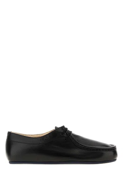 Jil Sander Moccasin Lace-up Shoes In Black