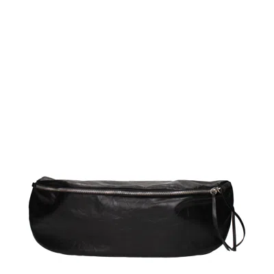 Jil Sander Black Leather Men's Backpack