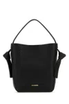 Jil Sander Black Leather Mini Knot Handbag
