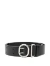 Jil Sander Belt Adjustable Length Multiple Holes Design In Black