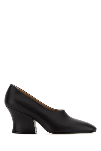 Jil Sander Black Leather Pumps