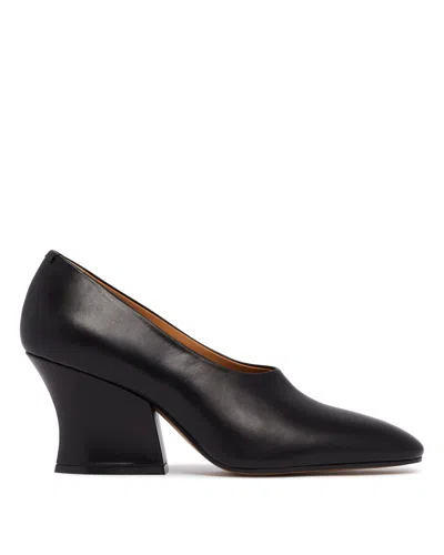 Jil Sander Black Leather Pumps In Multi