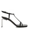 Jil Sander Black Leather Sandals In Black