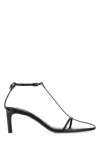 JIL SANDER BLACK LEATHER SANDALS