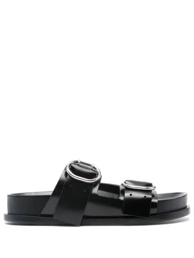 Jil Sander Sandali Con Fibbia In Black