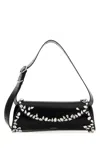 Jil Sander Small Cannolo Crystal Shoulder Bag In Black