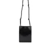 Jil Sander Black Leather Small Tangle Crossbody Bag In Black