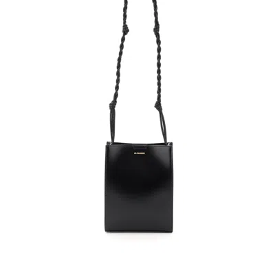 Jil Sander Black Leather Small Tangle Crossbody Bag