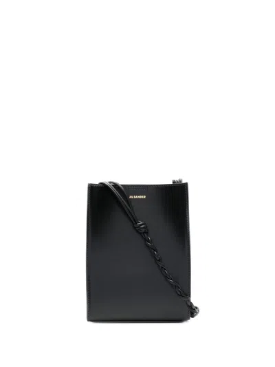 JIL SANDER JIL SANDER BLACK LEATHER SMALL TANGLE SHOULDER BAG