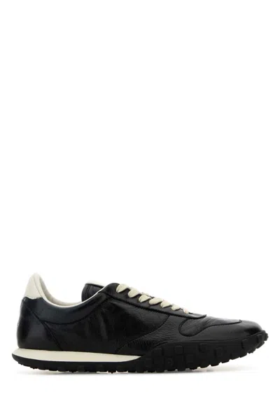 Jil Sander Black Leather Sneakers