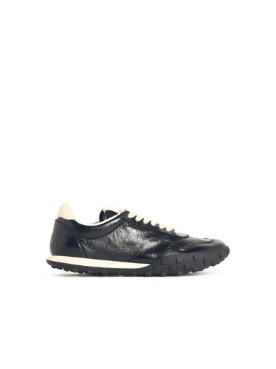Jil Sander Black Leather Sneakers Men