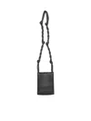 Jil Sander Black Leather Tangle Crossbody Bag In Black