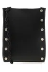 Jil Sander Leather Tangle Crossbody Bag In Black