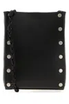 Jil Sander Leather Tangle Crossbody Bag In Black