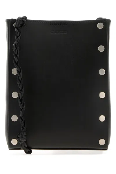 JIL SANDER BORSA A TRACOLLA TANGLE IN PELLE NERA  DONNA