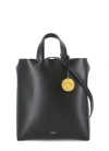 Jil Sander Ed  Bonded Tote In Black