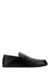 Jil Sander Black Flat Loafers With Almond Toe