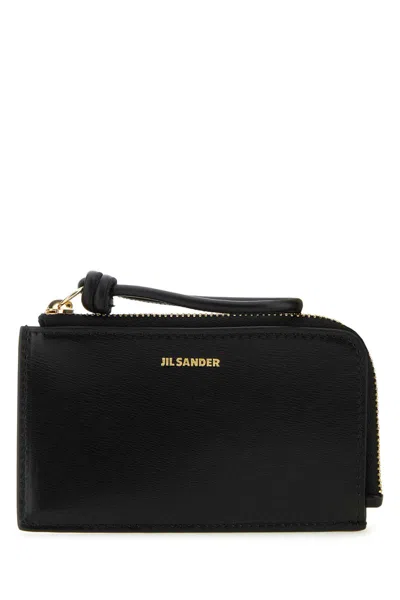 Jil Sander Black Leather Wallet