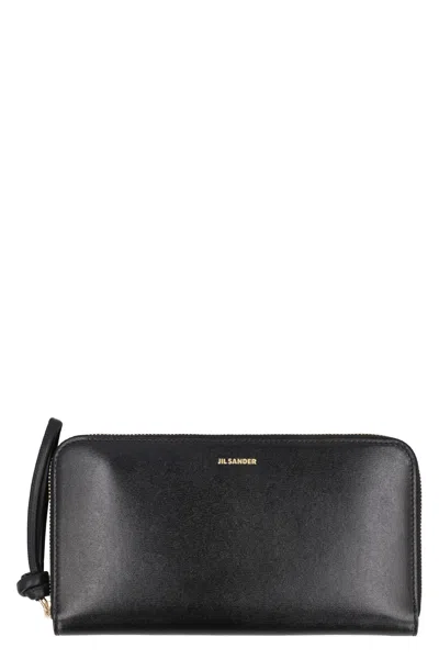 Jil Sander Black Leather Wallet For Women