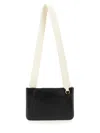 Jil Sander Black Lg Sheepskin Link Shoulder Bag In Black