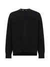 Jil Sander Black Lightweight Wool Crewneck Sweater In Black