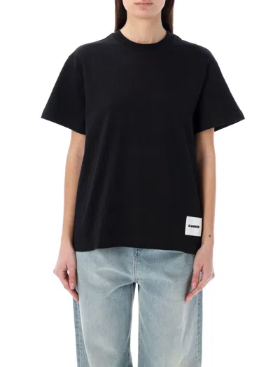 JIL SANDER BLACK LOGO 3 PACK T-SHIRT