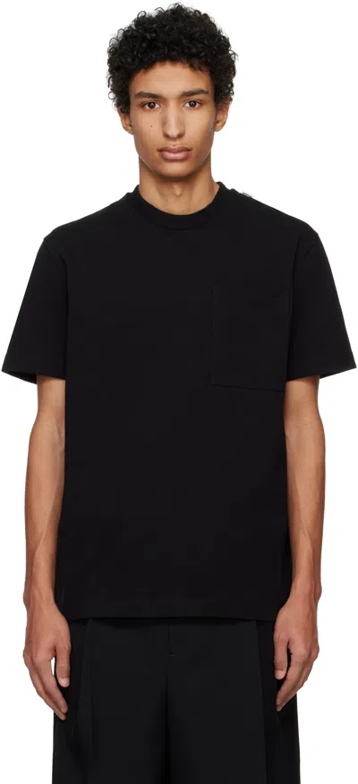 Jil Sander Black Logo Flag T-shirt In 001 Black