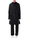 Jil Sander Cotton Logo Parka In Black