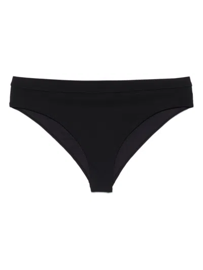 JIL SANDER BLACK LOGO-PRINT BIKINI BOTTOMS