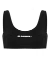 Jil Sander One-piece Black Bikini Top With Rounded Neckline In Black