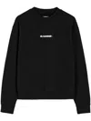 Jil Sander Logo-print Long-sleeved Sweatshirt In Black