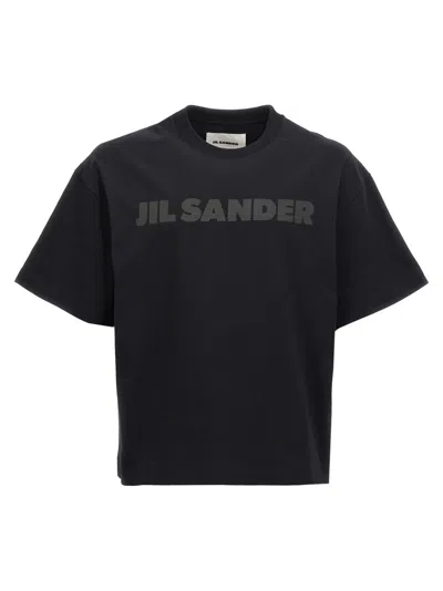 Jil Sander Logo T-shirt In Black