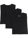 Jil Sander Three-pack Long-sleeve Tops In Black