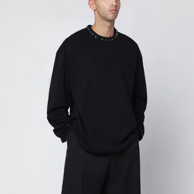Jil Sander Black Long-sleeve T-shirt With Studs Men