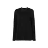 Jil Sander Black Long-sleeved T-shirt With Chic Logo Detail In Black