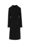 Jil Sander Black Wool Blend Coat In Black