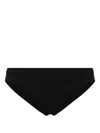 Jil Sander Elasticated-waistband Bikini Bottom In Black