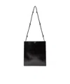 Jil Sander Black Medium Tangle Shoulder Bag In Black
