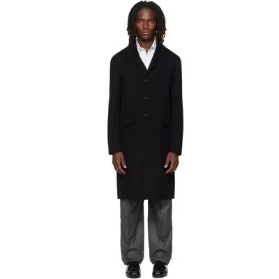 Jil Sander Black Melton Coat