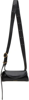 Jil Sander Black Mini Cannolo Bag In 001 Black