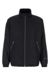 Jil Sander Midnight Blue Polyester Jacket In Black