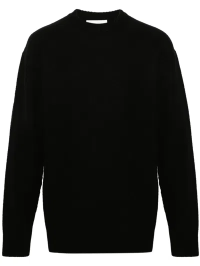 Jil Sander Black Mock-neck Wool Sweater