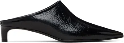 Jil Sander Black Mule Heels